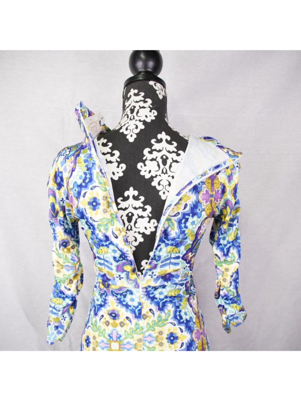 Johnny Was Jade Kiara Matte Jersey Tea Length Dress Size Small Stretch NWT - Picture 5 of 11